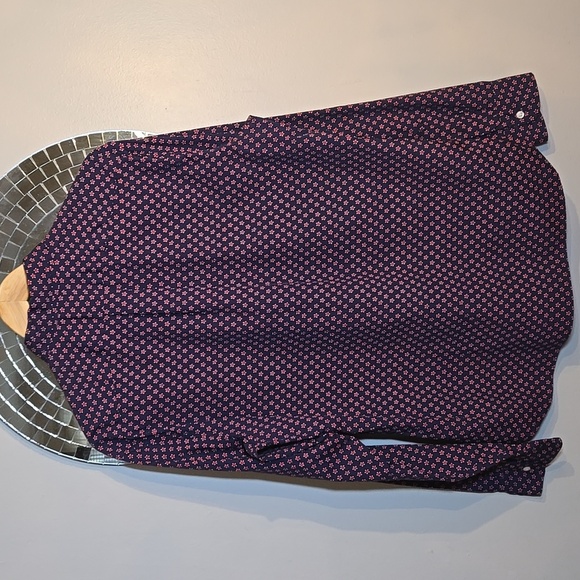 J. Crew Organic Cotton Slim Untucked Stretch Secret Wash Sleeved Floral Shirt - Picture 6 of 13